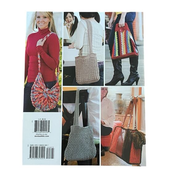 Annie’s Attic Crochet In Style Bags Handbags Pattern Booklet Knitting Yarn Craft - Picture 2 of 3